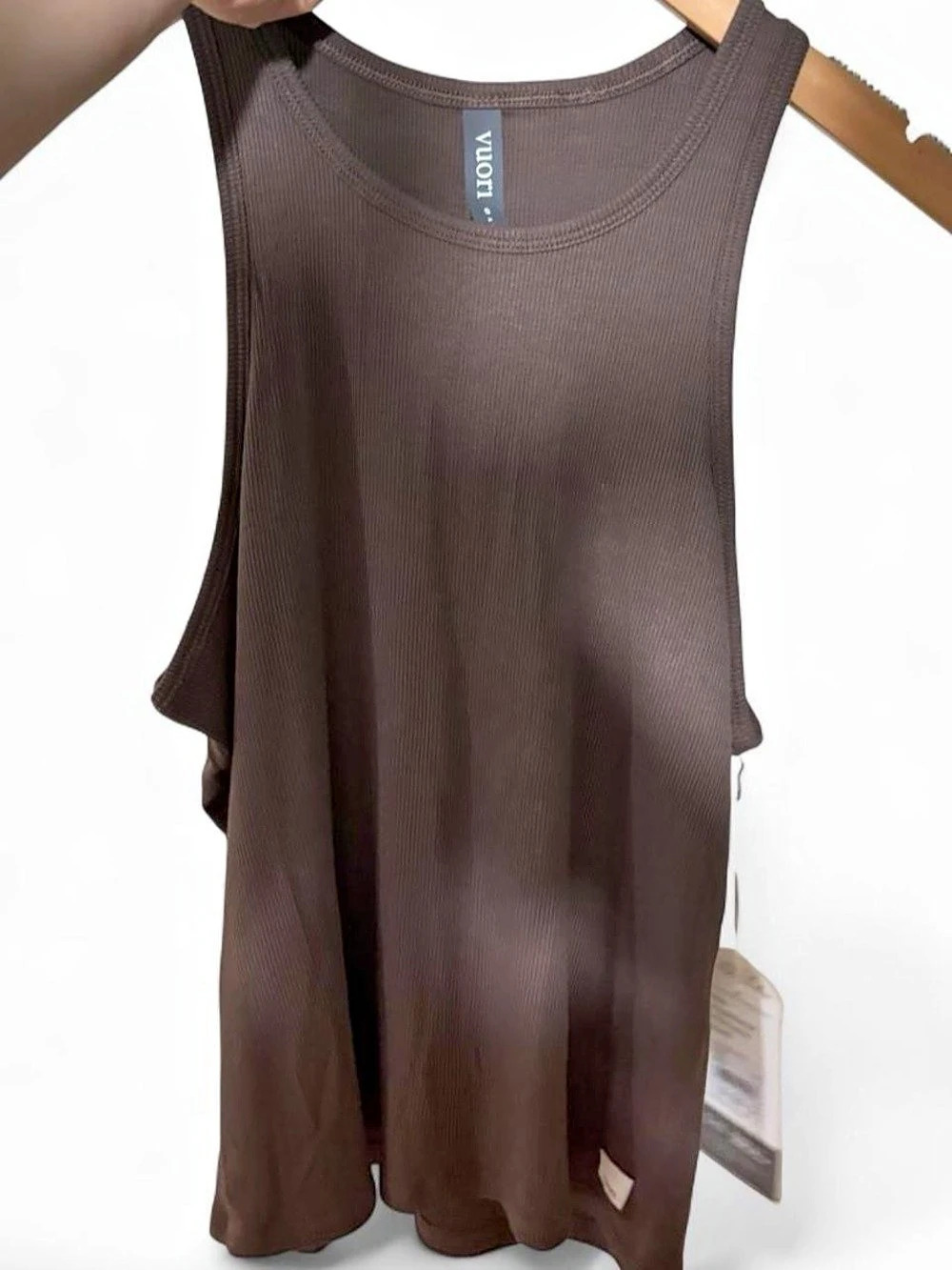 Vuori Cove Beyond Tank Ribbed Tank in Brown Size Small NWT